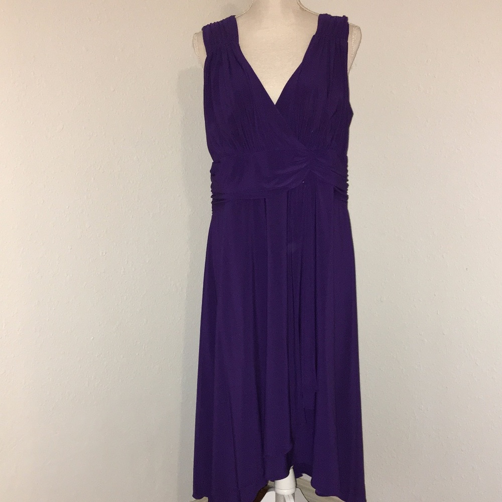 Eggplant colored flowing Prom Dress